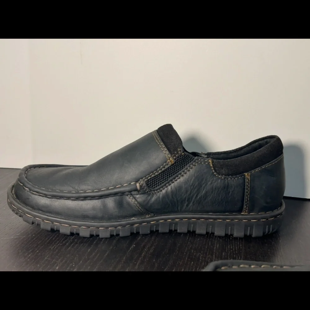 NWOB - Born Gudmund Leather Slip On Casual Loafers Black Mens 11